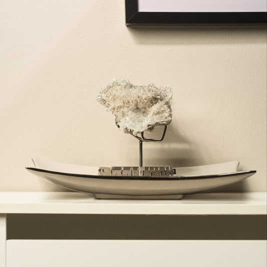 Genuine gemstone objet on a wooden stand
